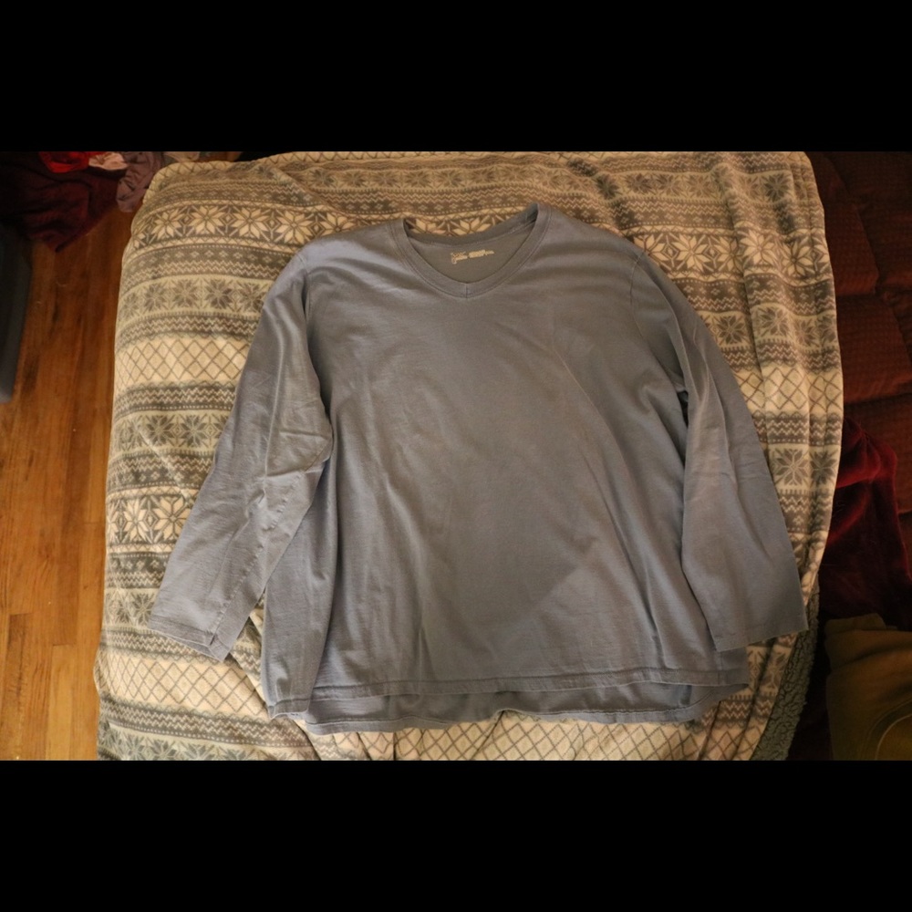 Baby Blue Long Sleeved V-Neck